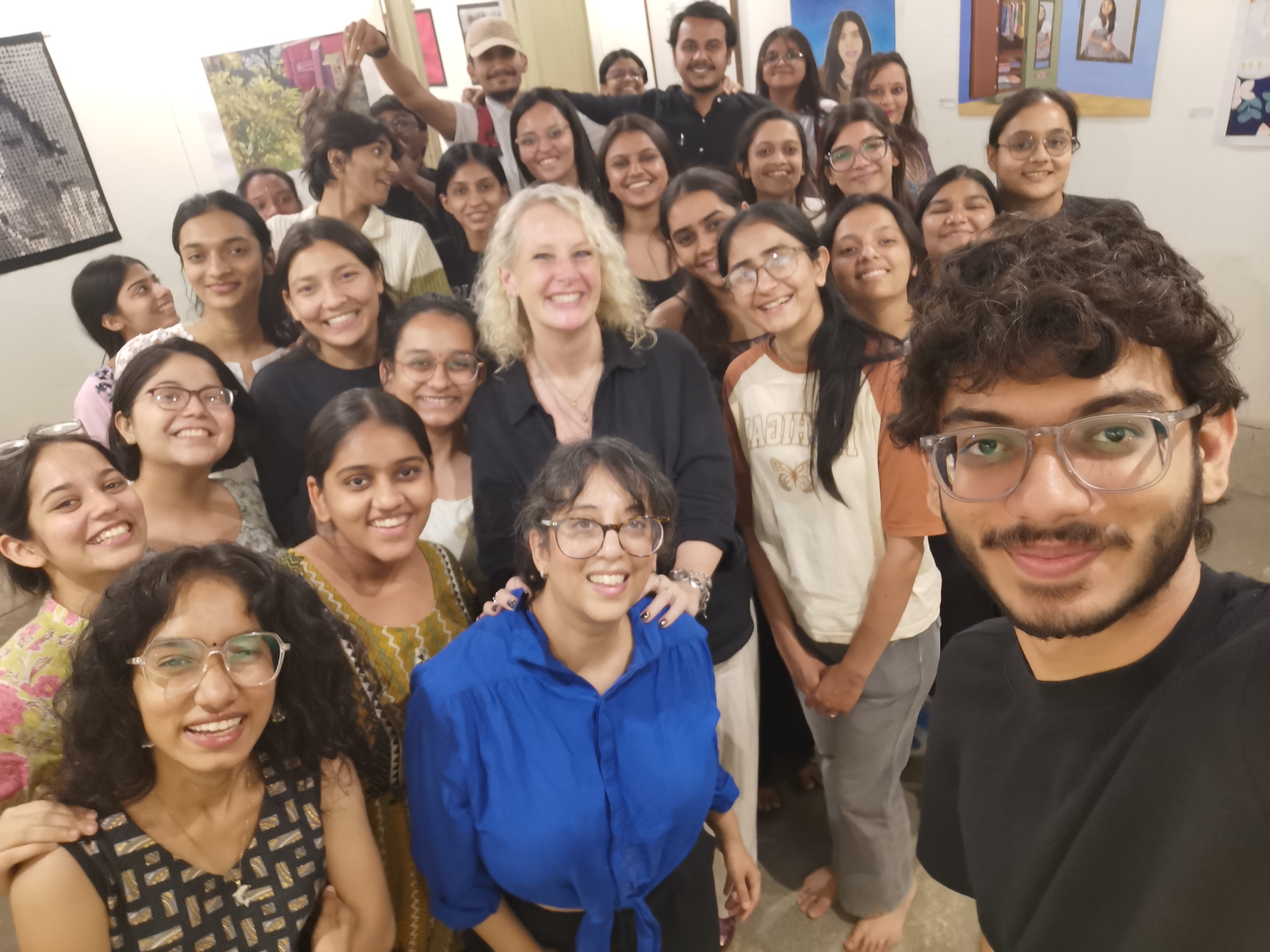 Images from my artist residency in India. Various images showing students, art work and the class.
